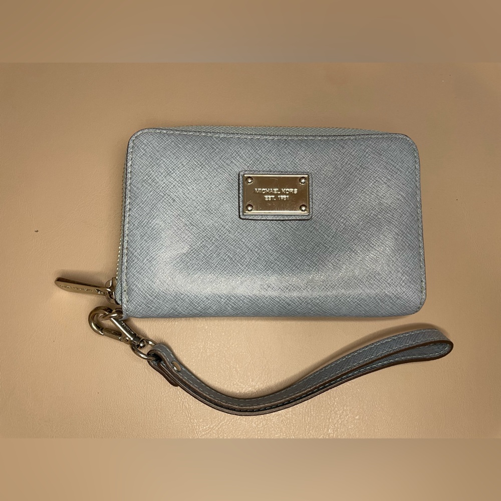 Michael Kors light Blue Wristlet (small)